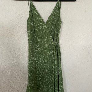 Renamed Green Wrap Dress